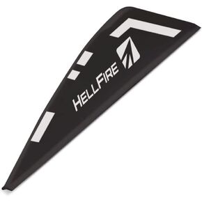 New Archery Products NAP Bow Hunting Shooting Target Hellfire 2" Plastic Arrow Fletching Vanes, Pack of 36, Black
