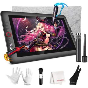 شاشة الرسم ، فنان XP-pen 15.6 Pro Drawing Monitor ، شاشة كاملة مصممة مع 120 ٪ من SRGB ، و 8192 وظيفة إمالة القلم ، وموقف لوحي مدمج مع حالة الأكمام/الفرشاة/القفازات للأعمال الفنية الرقمية
