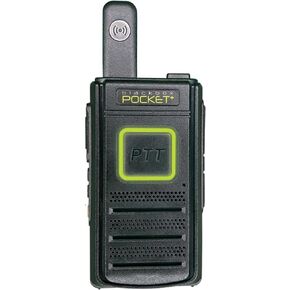 Klein Electronics Pocket+ Heavy Duty Two Way Radio with 16 Channels, UHF 400-470 MHz Frequency, 1.5 Miles, 3.7 Tall, and Only 0.5 Thin, Li-ion Battery Rechargeable Walkie Talkie