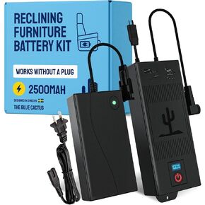 حزمة بطارية Universal Blue Cactus Universal لأثاث مستلق مع شاشة LCD- لاسلكية 2500 مللي أمبير في الساعة بطارية قابلة للشحن للكرس الكهربائي ، وأريكة الطاقة ، والأريكة ، وربط كرسي الأثاث بحركة 2 دن