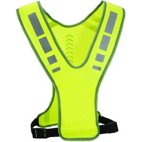 MaximalPower Reflective Vest for Walking at Night - Adjustable Reflective Safety Gear for Men, Women, Kids - Reflective Belt Sash for Running, Walking, and Biking (1x Vest)