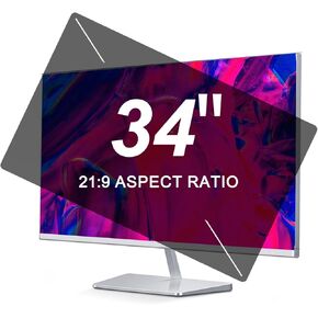 34 Inch Computer Privacy Screen for 21:9 Aspect Ratio Widescreen Monitor,Removable Anti Spy Data Confidentiality Security Privacy Protector Film,Anti Blue Light Glare Monitor Privacy Filter