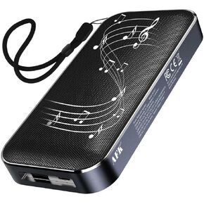 AFK Portable Charger with Bluetooth Speaker, 22.5W Fast Charging Power Bank,Battery Pack with 2 Ouputs,Travel Phone Charger Compatible for iPhone Android Phones etc