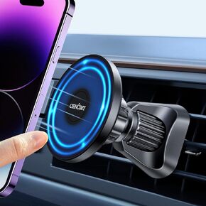 Magnetic Car Mount Compatible with MagSafe Case and iPhone 13/14 Pro Max Mini/iPhone 12 Pro Max Mini, 360° Adjustable Strong Magnet Air Vent Phone Holder