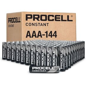 PROCELL Constant AAA Long-Lasting Alkaline Batteries (144 Pack), 10-Year Shelf Life, Bulk Value Pack for Consistent Moderate Drain Professional Devices
