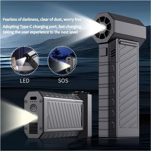 Electric Air Duster Rechargeable 130000RPM Super Powerful Turbo Dry Violent Jet Fan Cordless Rugged Air Blower for Electronics PC Car Detailing Home Cleaning Mini in Saudi Arabia