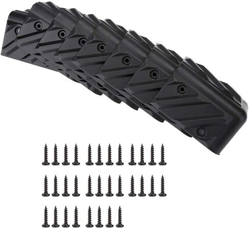 8PCS Thickening Speaker Corner Protector Plastic Rightangle Wrap Angle with Screw Kits Black, HighQuality Material, AntiWear, AntiCollision, Suitable for Stage Professional Speaker in Saudi Arabia