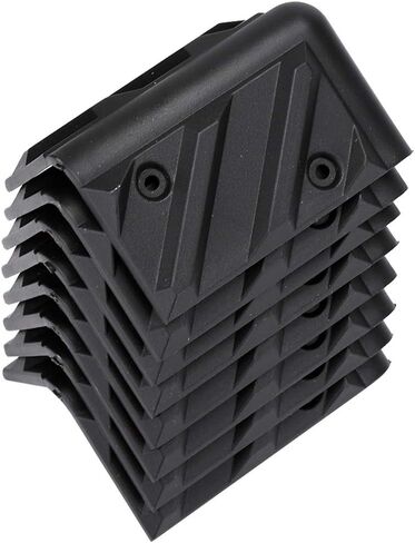 8PCS Thickening Speaker Corner Protector Plastic Rightangle Wrap Angle with Screw Kits Black, HighQuality Material, AntiWear, AntiCollision, Suitable for Stage Professional Speaker in Saudi Arabia