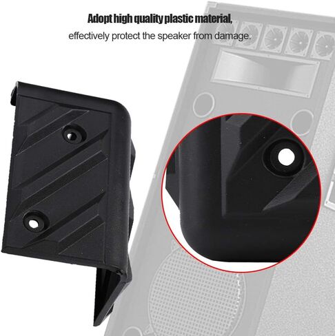 8PCS Thickening Speaker Corner Protector Plastic Rightangle Wrap Angle with Screw Kits Black, HighQuality Material, AntiWear, AntiCollision, Suitable for Stage Professional Speaker in Saudi Arabia