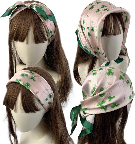 Tolzorai 100% Pure Mulberry Silk Square Hair Scarf Satin Designer For Women's High-grade 21"x21" Fashion Neckerchief in Saudi Arabia