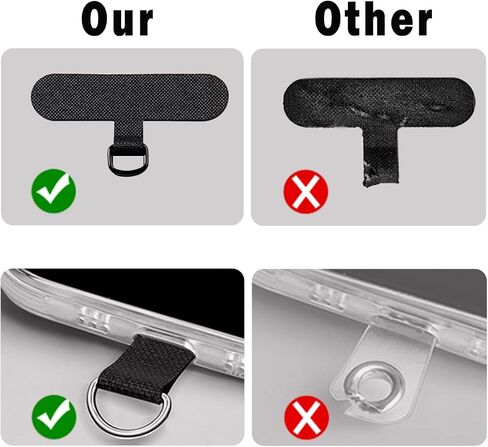 Phone Tether Tab, Cell Phone Lanyard Patch, iPhone Strap Connector for Full Phone Case, Cellphone Accessories in Saudi Arabia