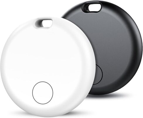 Air tag Tracker Bluetooth Item Finder, Compatible with Apple Find My APP (iOS Only) Suitable for Luggage, Bags, Wallets, Backpacks,Keys Finder,1 Black and1 White in Saudi Arabia