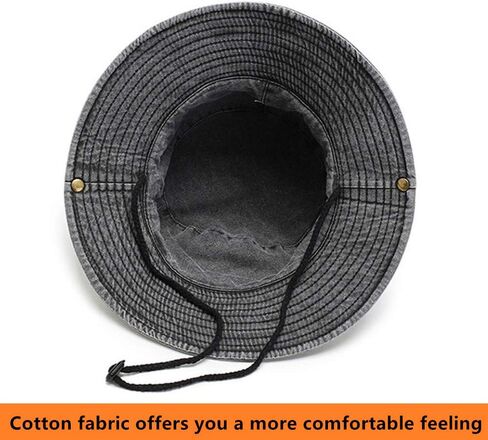 Men's Wide Brim Sun Hat-UPF 50+ Protection,Waterproof Bucket Hat for Fishing, Hiking, Camping,Breathable Nylon & Mesh in Kuwait