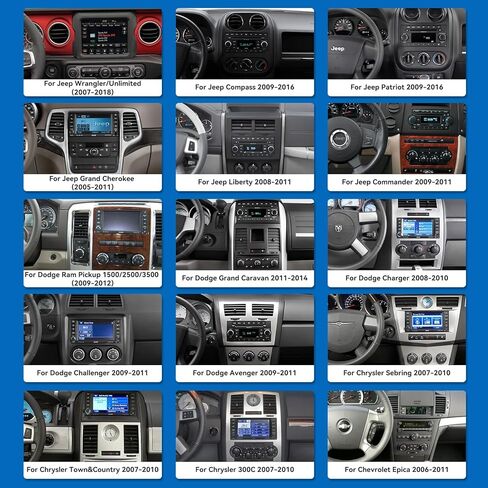 4G+64G Android 13 Car Stereo لجيب Wrangler JK Radio Dodge RAM 1500 مع Carplay Wireless و Android Auto ، شاشة تعمل باللمس 7 بوصة لجيب JK Stereo مع WiFi GPS Mavigation FM Radio+AHD Camera in Kuwait