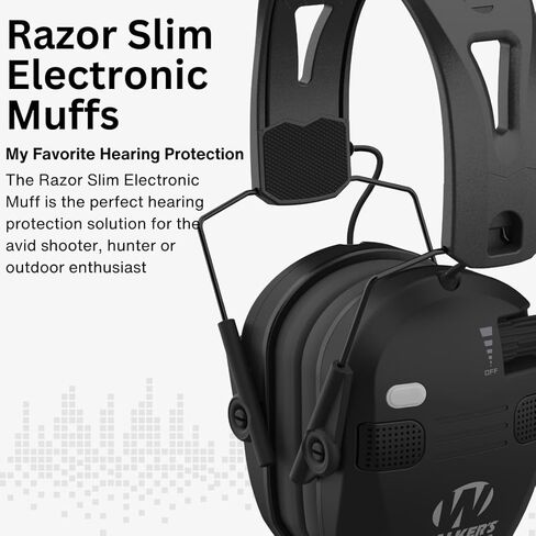 Walker's Razor Slim Quad Electronic Earmuffs Bundle Crosshair Sport Shooting Glasses in Saudi Arabia