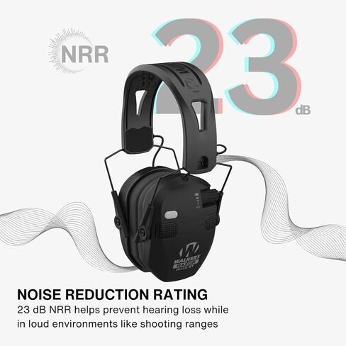 Walker's Razor Slim Quad Electronic Earmuffs Bundle Crosshair Sport Shooting Glasses in Saudi Arabia