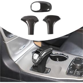 CheroCar Gear Shift Knob Cover Trim Stick Shifter Cap Cover Interior Accessories for 2014-2015 Jeep Grand Cherokee, for 2012-2014 Chrysler 300C,Carbon Fiber Grain…