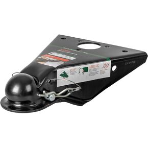 CURT 25474 QuickPin No-Latch A-Frame Trailer Coupler for 2-5/16-Inch Hitch Ball, 14,000 lbs, Black