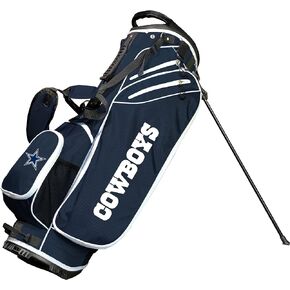 Team Golf NFL Dallas Cowboys Birdie Golf Stand Bag, Lightweight, 14-Way Club Divider, Spring Action Stand, Insulated Cooler Pocket, Velcro Glove and Umbrella Holder & Padded Handles