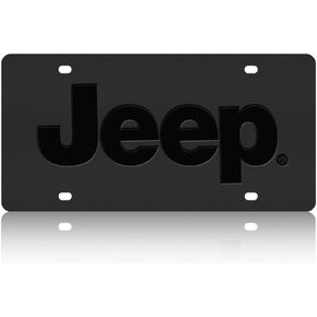 Logo License Plate for Jeep (Carbon Black)
