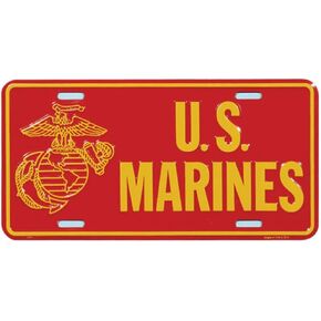 USMC U.S. Marines Globe and Anchor License Plate