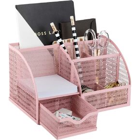 BLU MONACO Aqua Desk Organizer - Girly Cute Aqua Turquoise Desk Accessories - Storage for School Locker Bedroom or Home - Stationary Holder