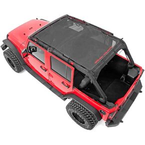 Rough Country Black Mesh Bikini Top for 07-18 Jeep Wrangler JK | 4-Door - 85110