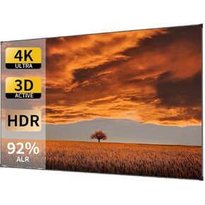 Projector Screen, Paris Rhône 100" 4K Ultra HD 16:9 Ambient Light Rejecting Fixed Frame ALR Projector Screen, Ceiling Light Rejecting Projection Screen for Ultra-Short Throw Projectors