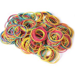 500Pcs 1.5in Rubber Bands Office Supplies, Stretchable Rubber Elastics Bands General Purpose Elastic Stretchable Bands Sturdy Rubber Bands for Home, Office, School (Yellow)