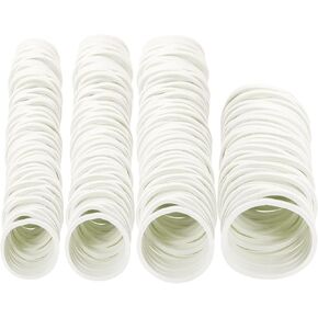 350pcs White Natural Rubber Bands,25mm/32mm/38mm/50mm Soft Elastic Bands Hair Ties for Hair Braids Hair Rubber Ring