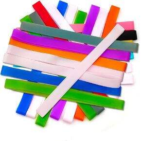 40pcs Silicone Rubber Bands Colorful Elastic Rubber Wrapping Bands Assorted Color Rubber Bands for Books,Exercise,Wallet Card,Cooking Boxes Wraps,Office Supplies(3 Sizes,Random Color)