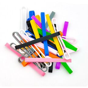 40pcs Silicone Rubber Bands Colorful Elastic Rubber Wrapping Bands Assorted Color Rubber Bands for Books,Exercise,Wallet Card,Cooking Boxes Wraps,Office Supplies(3 Sizes,Random Color)