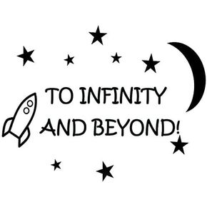 to Infinity and Beyond! Vinyl Wall Decals Quotes Kids Room Wall Quote Nursery Wall Decals Boys Room