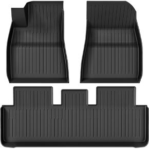 YITAMOTOR Floor Mats Compatible with Jeep Wrangler JK Unlimited, Custom Fit Floor Liners for 2014-2018 Jeep Wrangler JKU 4 Door, 1st & 2nd Row All Weather Protection, Black