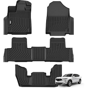 Floor Mats for Acura MDX 2024 2023 2022, All Weather Protection Custom Car Mats Full Set 1st/2nd/3rd Row, Automotive Floor Liners TPE Black Odorless Waterproof in Kuwait