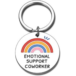 KINMES Work Bestie Gifts Emotional Support Coworker Keychain Gifts for Colleague Women Birthday Christmas Employee Appreciation Gifts for Coworker Farewell Leaving Retirement Work Friend Female Gifts