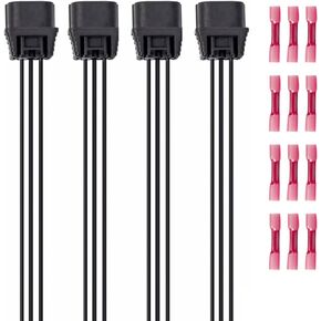 ENA Set of 4 Connector Compatible with Acura Honda Mitsubishi 2006-2022 ILX MDX Accord CR-V HR-V Odyssey Pilot l4 V6 2.4L 3.5L 3.0L 1.5L 2.0L 1.8L Replacement for S2865 EC2765