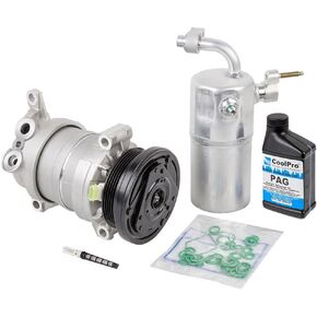 AC Compressor & A/C Repair Kit For Chevy Silverado GMC Sierra 1500 V8 1999 2000 2001 2002 Replaces Delphi HU6 - BuyAutoParts 60-80142RK New