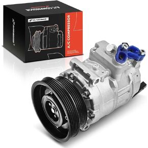 A-Premium Air Conditioner AC Compressor with Clutch Compatible with Volkswagen Jetta 2005-2014, Passat 2012-2014, Golf Beetle Cabrio R32 Rabbit & Audi TT RS Quattro