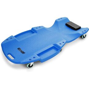 DNA MOTORING TOOLS-00240 48 Inches Heavy-Duty Low-Profile Roller Automotive Creeper with Padded Headrest, Green