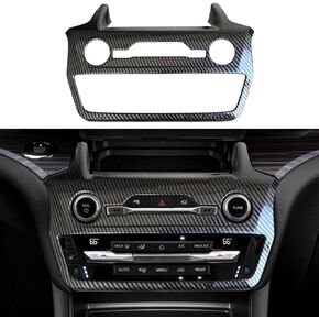 ruihe Carbon Fiber Color Center Dash ​Radio Audio Control Panel Automatic Climate AC Heater Temperature Control Cover Trim Fit for Ford Explorer 2020 2021 2022 2023