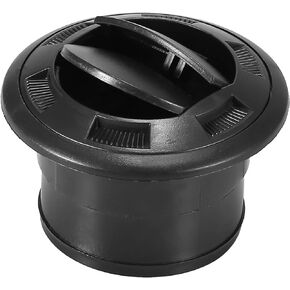 X AUTOHAUX 75mm Universal Black Air Conditioning Warm Air Vent Deflector Outlet Louvered for Car RV without Grille