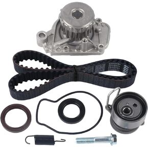 Autoround Timing Belt Kit with Water Pump Compatible with 2001-2005 Honda Civic GX DX LX VP EX HX 1.7L L4