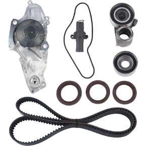 Autoround Timing Belt Kit with Water Pump Compatible with Honda Accord 2003-2017/ Pilot 05-15/ Odyssey 05-17/ Ridgeline 06-14, Acura MDX/TL/RDX, Saturn Vue 3.0L 3.5L 3.7L - Replace # TCKWP3 TKH-002
