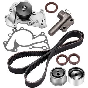 Scitoo New Timing Belt Water Pump Tensioner Kit Fits 2.5L 2.7L for Kia for Sportage Optima for Hyundai Sonata Tucson Tiburon Santa Fe 24 G6BA G6BV DELTA Engine