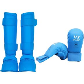 WESING Karate shin and Instep Guard Karate Gloves Approved by WKF