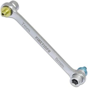 FIRSTINFO F35386A 3/8 Inch Mini Brake Bleeder Wench with Check Valve and 6 Point Socket for Automotive and Motorcycle Brake Bleeding