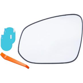 Driver Side Mirror Glass Replacement Compatible with Toyota RAV4 2013-2024, Tacoma 2016-2024, 4RUNNER 2014-2024, Heated Without Auto Dimming