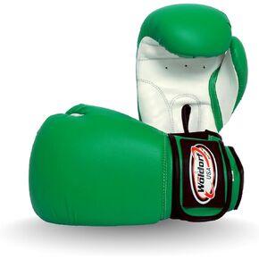 Water Resistant Nylon Boxing Gloves Kickboxing Muay Thai Punching Bag Gloves Vinyl Green - Durable Boxing Gloves - Multi-Layered Foam Padding Offers Unbeatable Men Women Fight Gloves 16oz