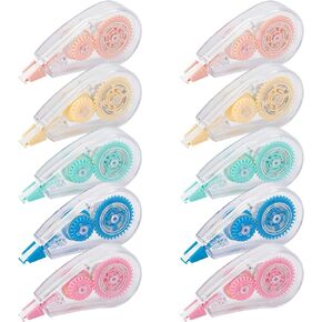10 Pack White Out Correction Tape, Colorful Mini Whiteout Tape for School Office Supplies, Fast Clean Applicator for Instant Corrections(0.2 X 196.85 Inch)